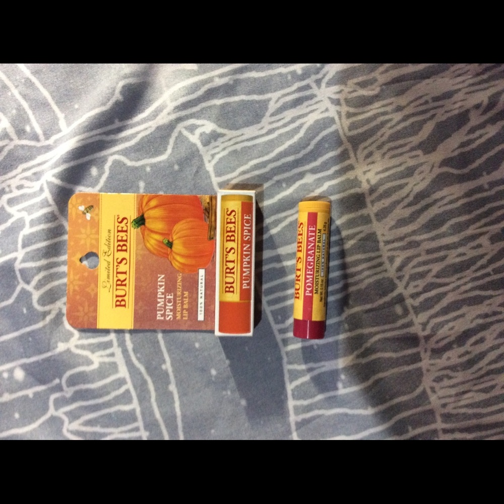 Burt’s bees chapstick pomegranate and pumpkinspice